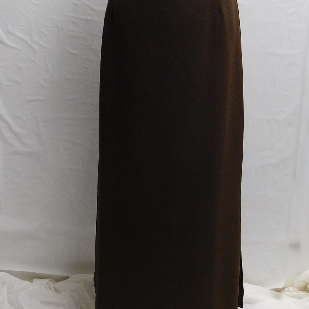 LAURA SCOTT SIZE 16 SKIRT BROWM COLOR LONG LENGTH